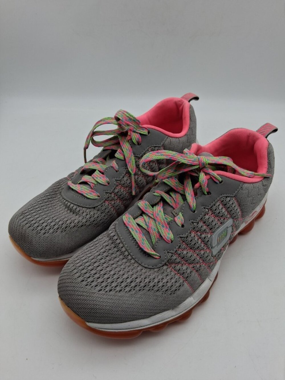 Skechers Skech-Air Womens Size 7.5 Gray Athletic Running Shoes Sneakers 11862